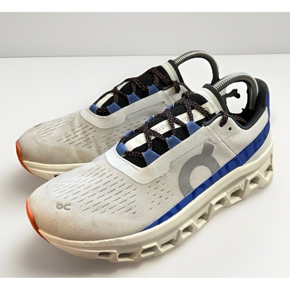 On Cloudmonster Shoes Womens Size 9 Frost Cobalt White/Blue Road Running Sneaker